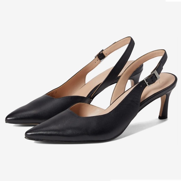 Naturalizer 27 EDIT Naturalizer Felicia Leather Slingback Dress Heels - Picture 1 of 13